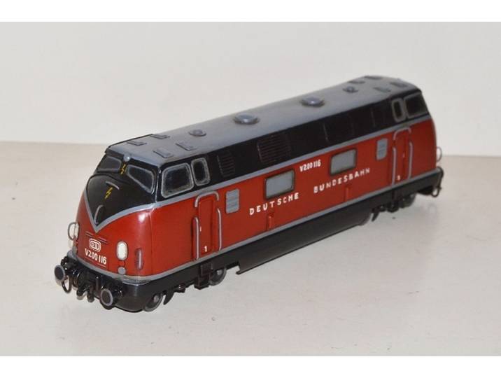 JS GartenDeko Diesellokomotive Modelllokomotive Diesellok V 200 166 Lokomotive Länge 37 cm aus Blech