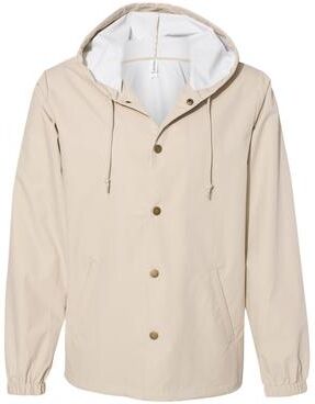 Independent Trading Co. EXP95NB Men's Water Resistant Windbrea in Classic Khaki size 2XL   Nylon