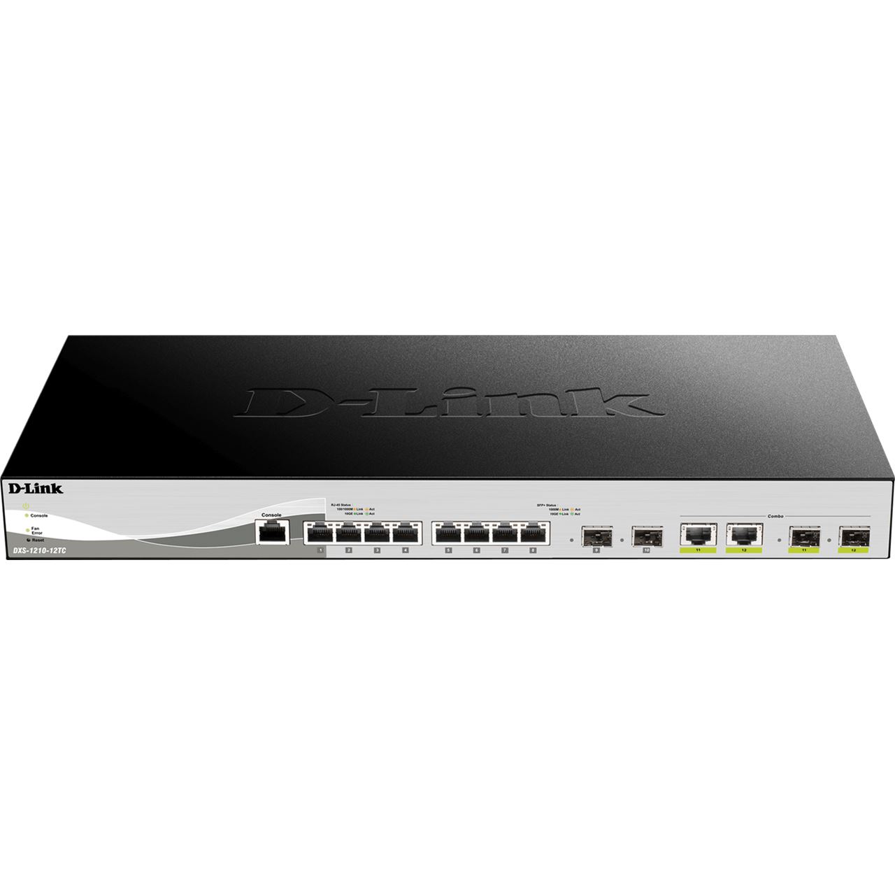 D-LINK DXS-1210-12TC/E 100M/1G/2.5G/5G/10G & 2 copper/SFP+ Multigigabit ports & 2 10GbE SFP+ ports