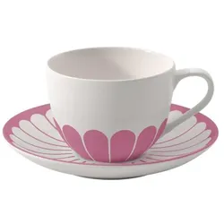 Villeroy & Boch, Tasse, Fleur Couleur Kaffeetasse mit Untertasse (160 ml, 1x)