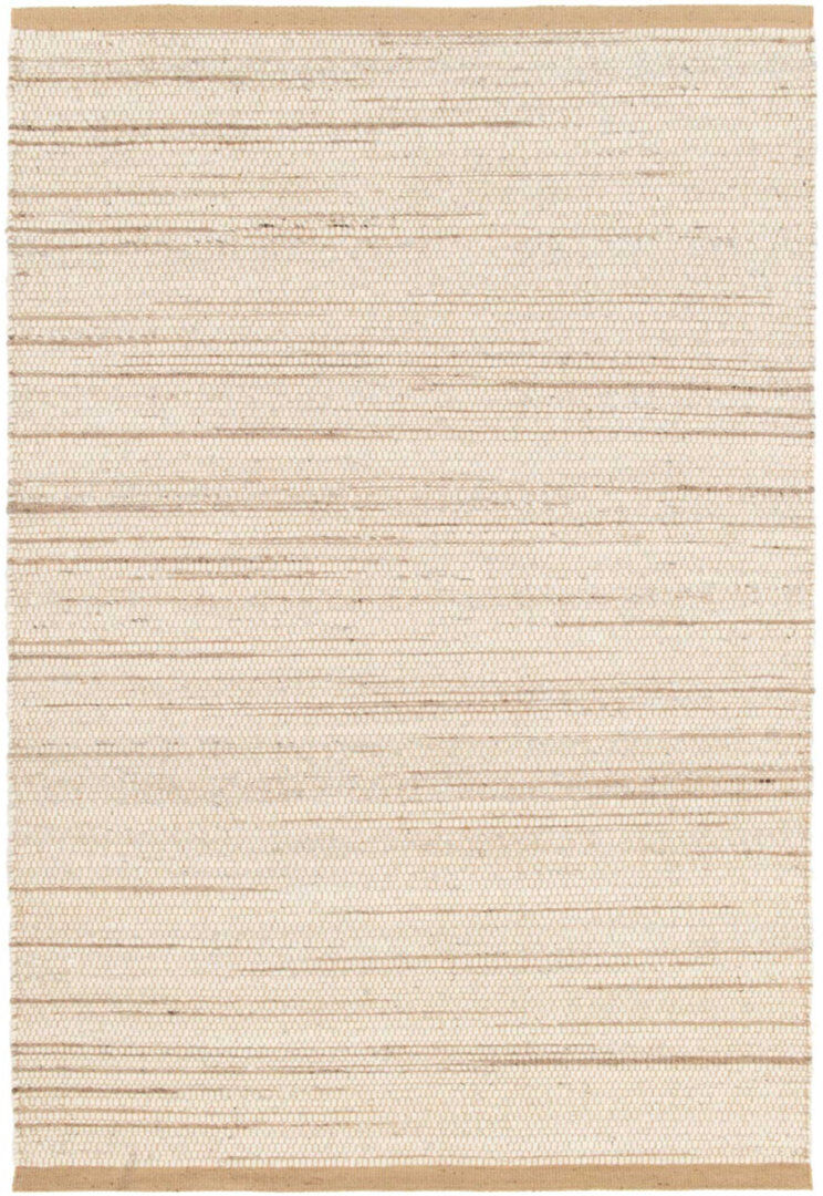 Highland Dunes Adelphi Abstract Hand Woven Area Rug White;Beige Rectangle 120 x 170cm