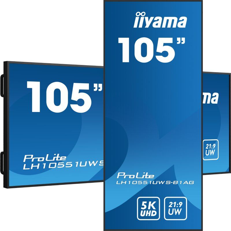 IIYAMA ProLite LH10551UWS-B1AG Découvrez le nouvel écran professionnel 5K dédié à la signalisation panoramique dans les espaces de vente et grandes