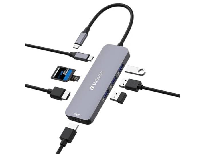 Verbatim USB-C Pro Multiport Hub 8 Port CMH-08, W128869174 (Port CMH-08)