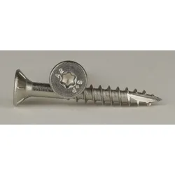 Spanplattenschrauben Senkkopf mit Schneidkerbe - Edelstahl C1 - 5x35/24 - TX25