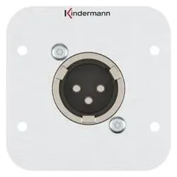Kindermann 7441000416 XLR Aluminium Steckdose (0.05 m, XLR Kabel), Audiokabel
