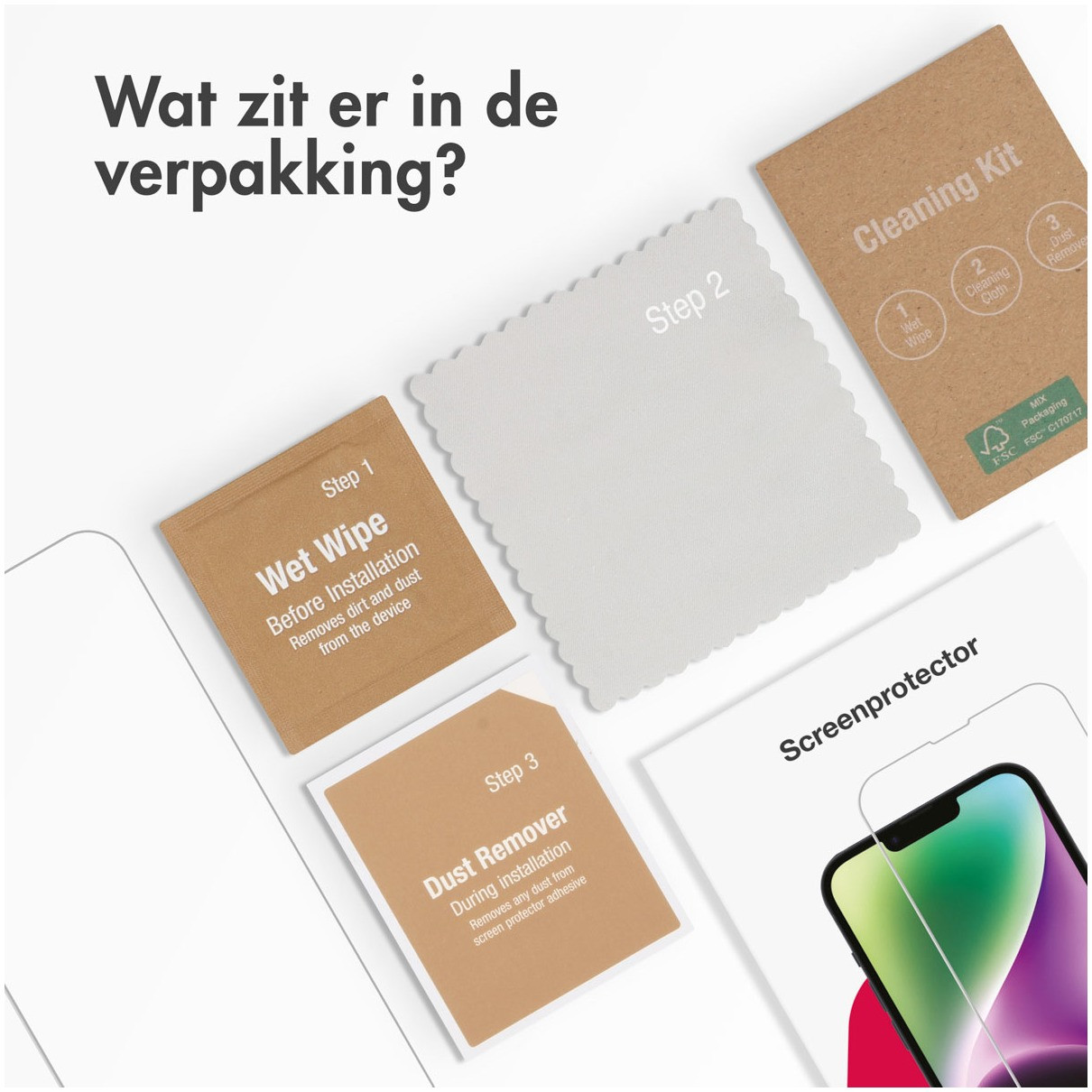 Accezz Gehard Glas Screenprotector voor Nokia G42 Smartphone - Transparant