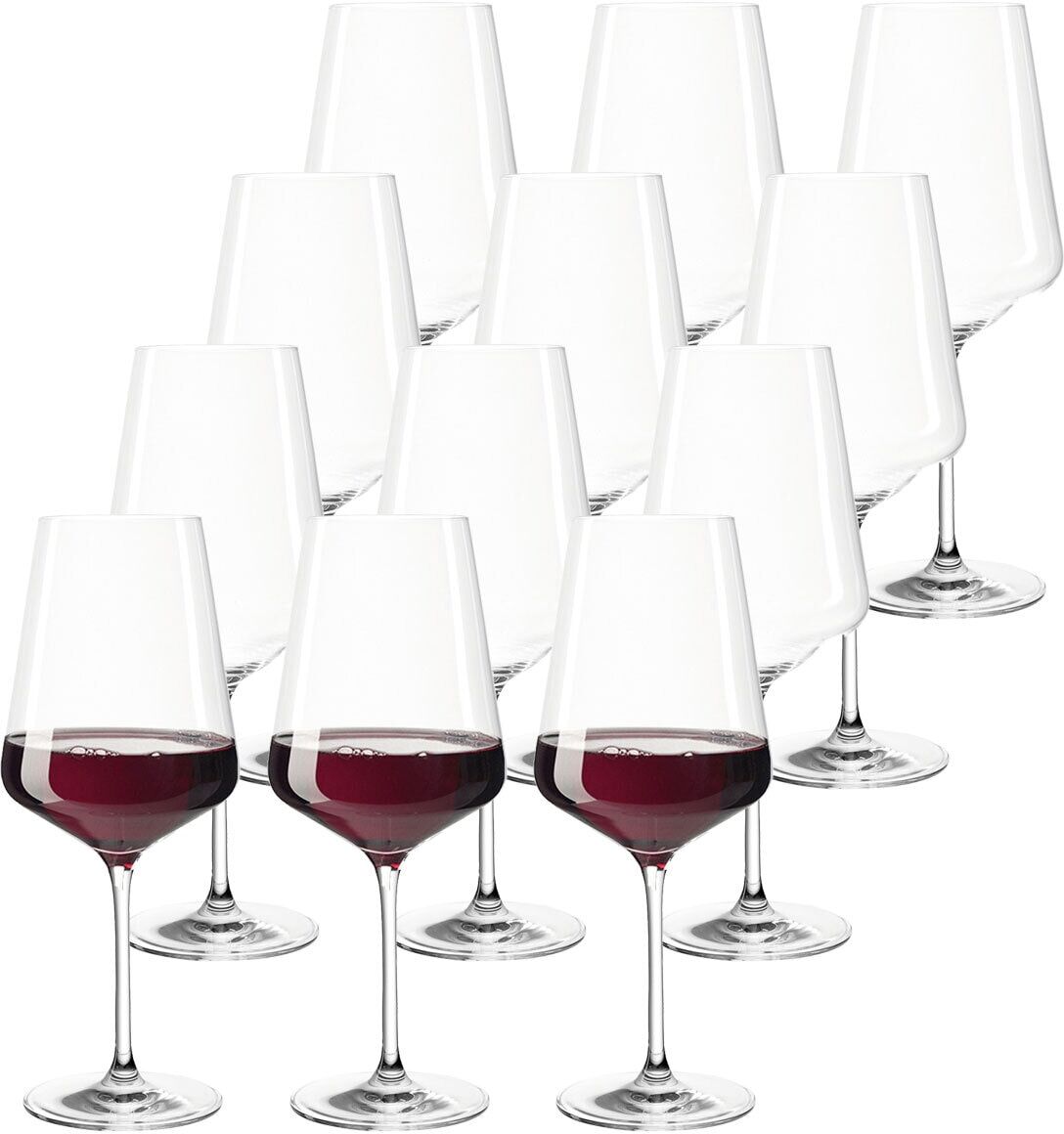 Rotweinglas LEONARDO "Rotweingläser Puccini 750 ml 12er Set transparent", bunt (transparent), Glas, Trinkgefäße, Rotweinglas