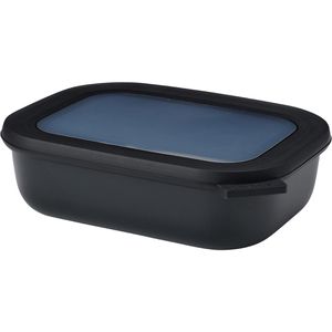 Mepal Frischhaltedose Cirqula, eckig, aus Kunststoff, 1 Liter, Multischüssel, Nordic black, luftdicht