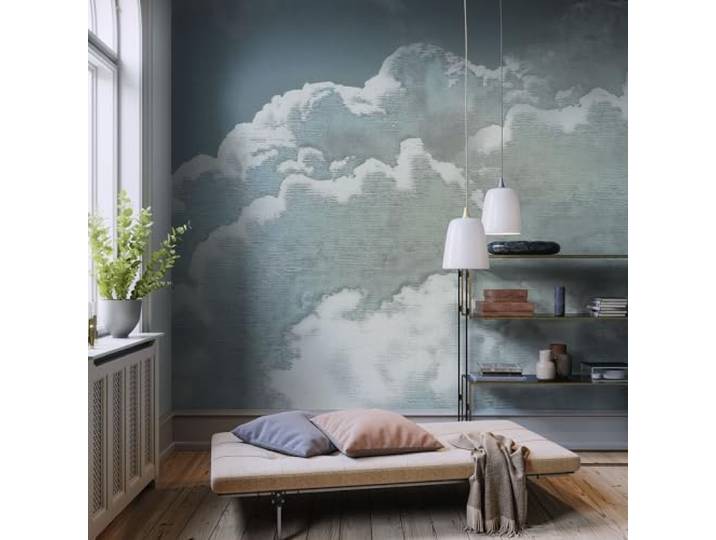 Komar Vlies fotobehang - vintage wolken - afmetingen 250 x 250 cm - behang, wanddecoratie, woonkamer, slaapkamer, kantoor