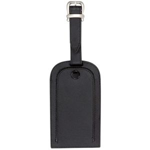 JSA Kofferanhänger 43117, aus Echt Leder, schwarz, mit verdecktem Adressschild