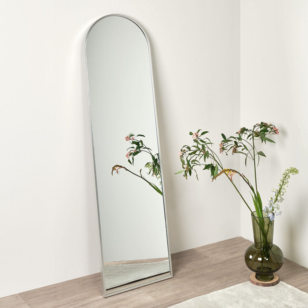 17 Stories Symari Leaning Full Length Mirror Silver 140 cm x 40 cm