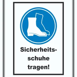 HB-Druck Sicherheitsschuhe tragen Schild A4 (210x297mm)