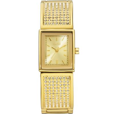 Quarzuhr FIRETTI "Crystal Elegance", gold (goldfarben), Armbanduhren, Damen, Quarzuhr, Armbanduhr, Damenuhr, analog, Swarovski-Kristalle