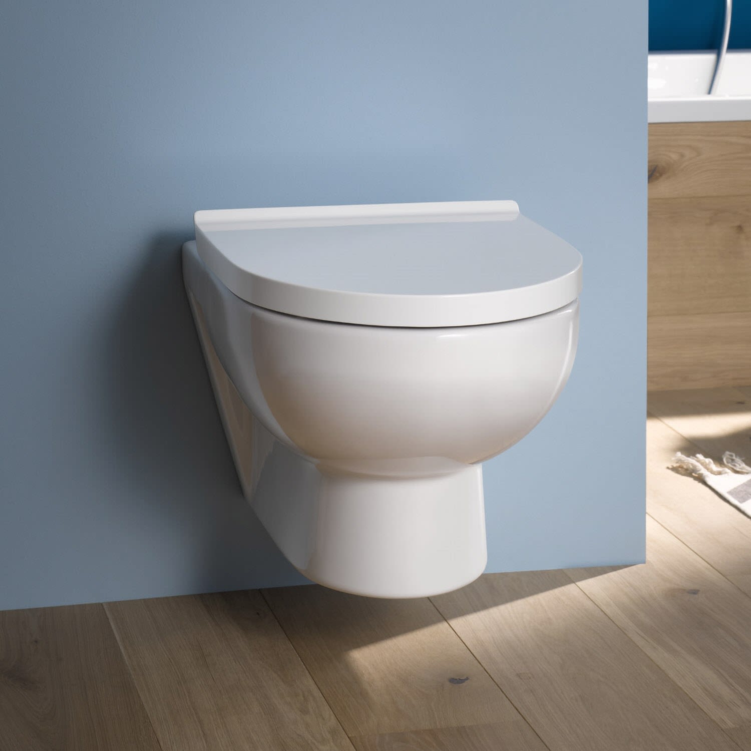 Duravit No. 1 wall-mounted toilet rimless set, compact low-flush 45750900A1