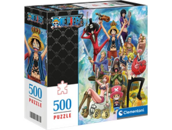 CLEMENTONI Coffret puzzle Dragon Ball ou One Piece, 500 pièces (One Piece - Famille)
