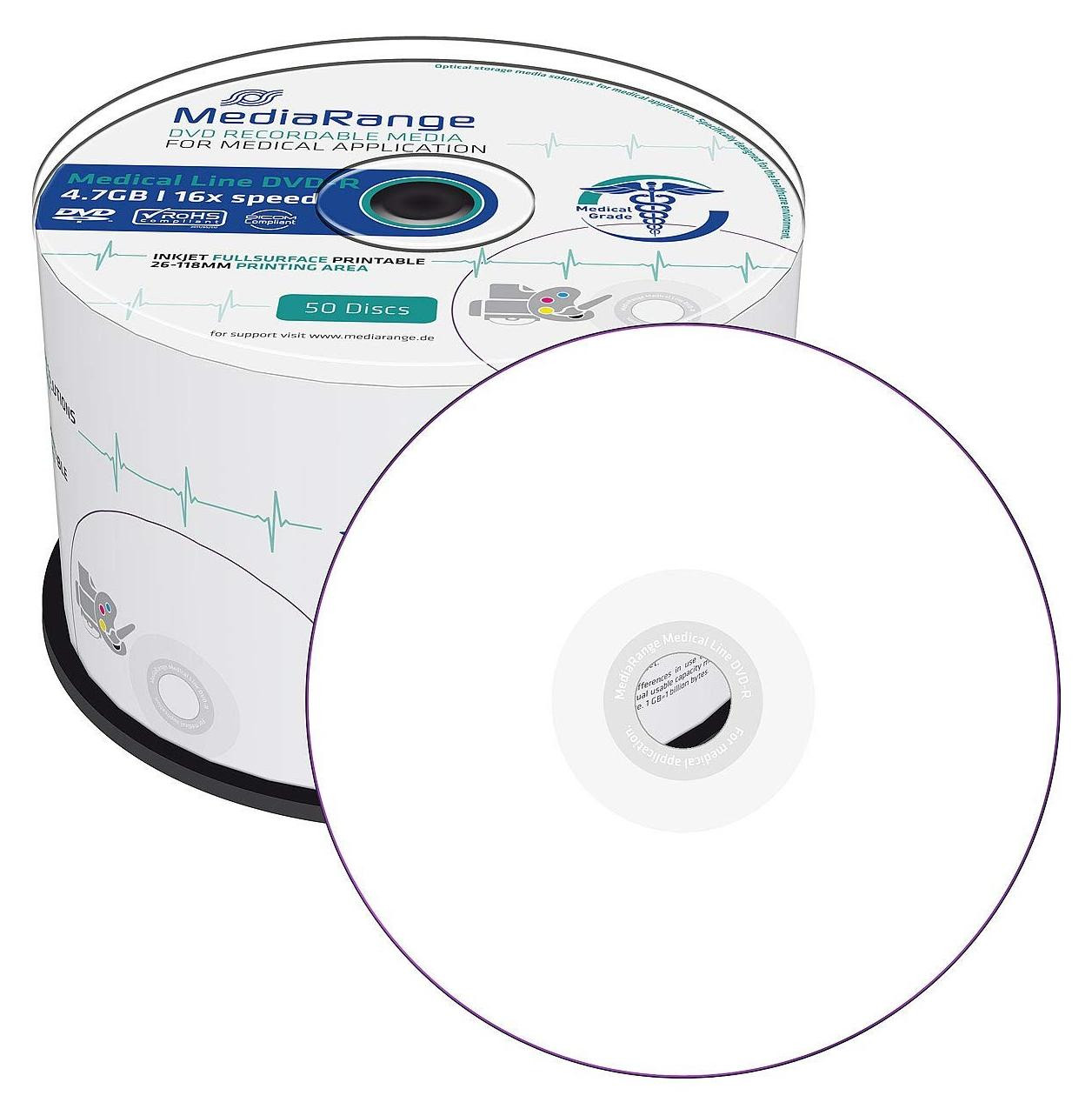 Merkloze DVD-R Schijfjes voor Medische Archivering, 4,7 GB