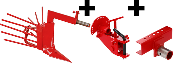 AgriEuro Premium Furchenzieher AS1-5 und Kartoffelroder mit Schnellanschluss und Geräteanschlussstück / Rahmen - für Einachser von 610 PS