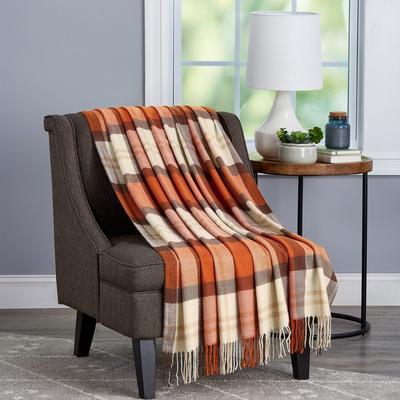Carson Carrington Soft Throw Blanket - Oversized, Vintage-Look, and Cashmere-Like Woven Acrylic Throw by Windsor Home