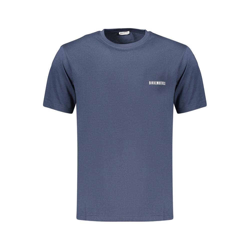 Bikkembergs Blaues Baumwoll-Herren T-Shirt