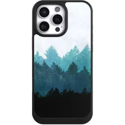 Nivocase Hülle für Apple iPhone 16 Pro Max Handyhülle NIVOcore Case Schwarz Abstrakt Baum Wald (Apple iPhone 16 Pro Max), Smartphone Hülle, Schwarz
