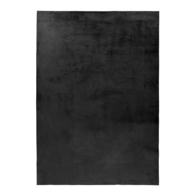 Teppich KAYOOM "Surfacer 225", schwarz (graphit), B:120cm H:12mm L:170cm, Polyester, Teppiche, Teppich, weicher Kurzflor, Wohnzimmer