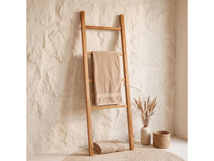 Échelle porte serviette en bois de teck 180 cm