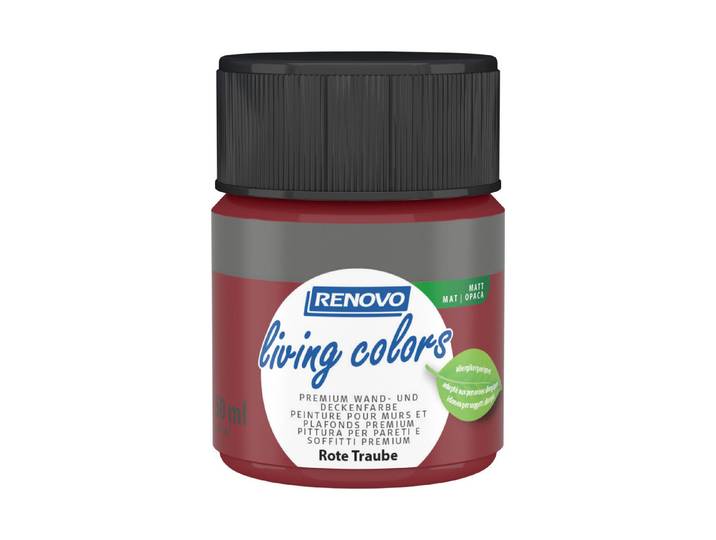 Renovo living Colors Wand- und Deckenfarbe Traube 50 ml