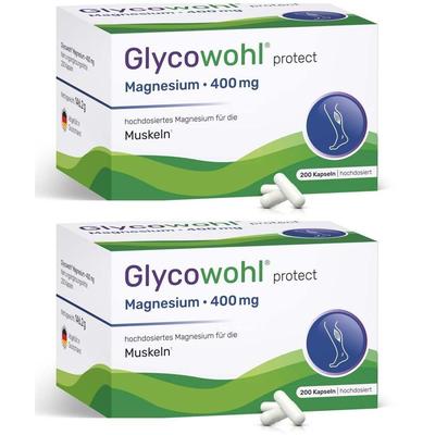 Glycowohl Magnesium 400 mg hochdosiert vegan Kaps. 2x 2x200 St Kapseln