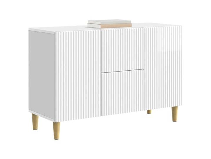 KTHLBRH Sideboard weiß glänzend 89 x 34,5 x 60 cm Holztechnik, rechteckige Form, Vintage-Design, Wohnzimmer-Möbel