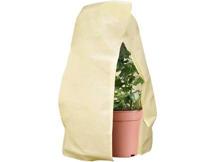 Winterschutz für Pflanzen Abdeckhaube Zelt 80 x 120 cm beige