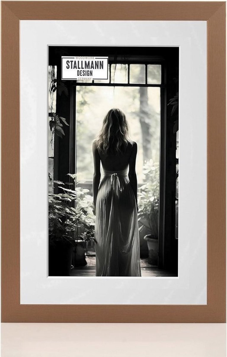 Fotolijst met Passe-partout 29,7x42 cm Brons Kleur Wandlijst