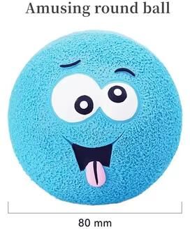 Inspire Curations Natural Latex Squeaky Dog Ball For Fetch Training And Chewing large blue