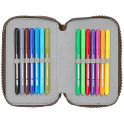 Safta, Etui, Jurassic World "Junior Runner" - Etui inkl. Stifte, Spitzer, Lineal und Radiergummi (37 Teile)