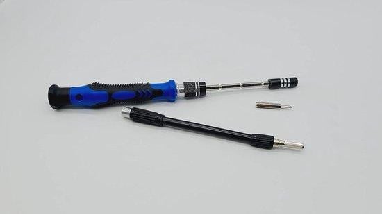 Multifunctionele 58-in-1 schroevendraaierset in het blauw voor smartphone reparatie van iPhone en Android
