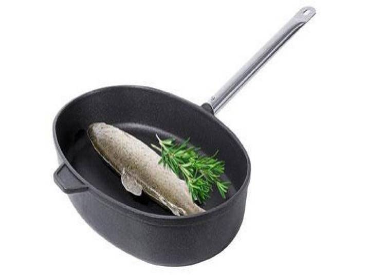 Contacto Bratpfanne Contacto Edelstahl Fischbratpfanne Aluminiumguss 38 x 26 x 6 cm