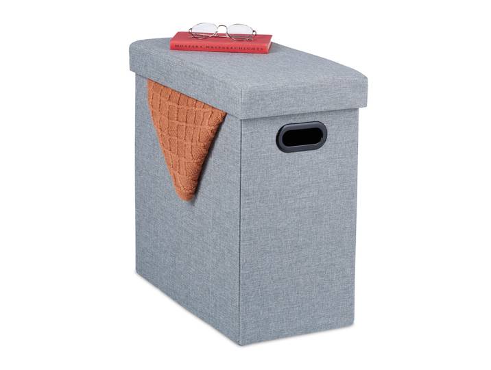 Sitzhocker mit Stauraum Grau