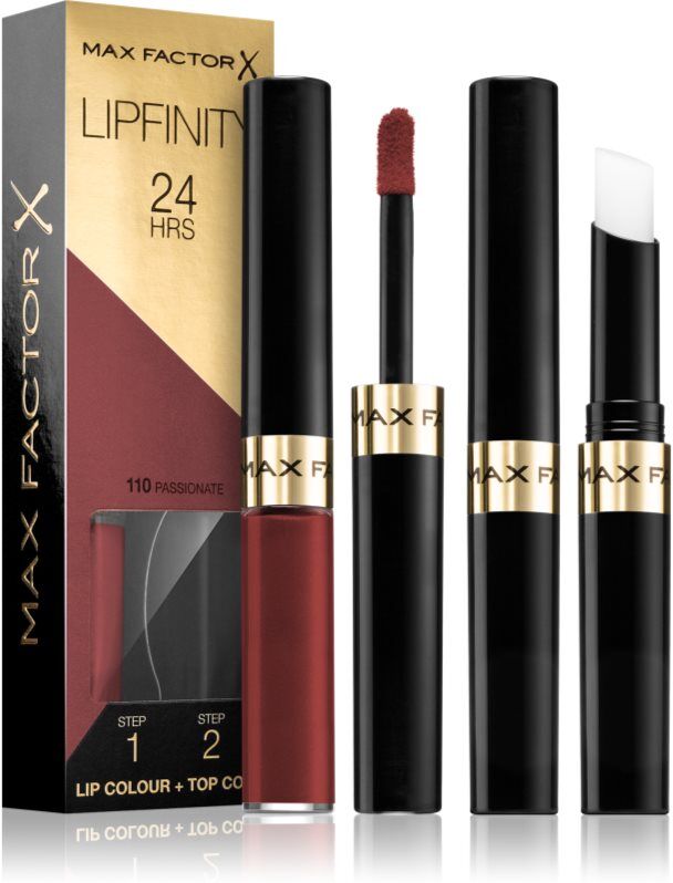 Max Factor Lipfinity Lip Colour Langtidsholdbar læbestift Med balsam Skygge 110 Passionate 4.2 g