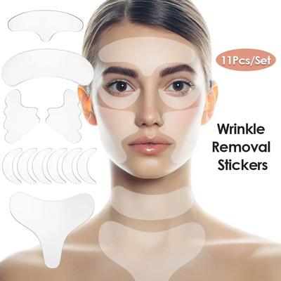 Uplift Essentials Reusable Silicone Face Patches For Wrinkle Prevention And Skin Smoothing pack Of 11pcs