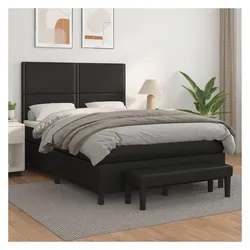 vidaXL, Boxspringbett, Navonica (Flach mit Nägeln) (140 x 190 cm)