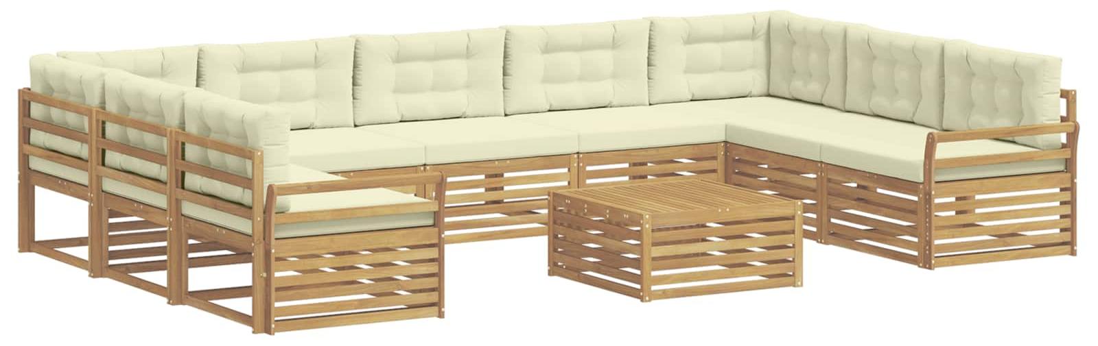 Garnitur aus 10 Outdoor-Sofas, Farbe: Weiß und Creme