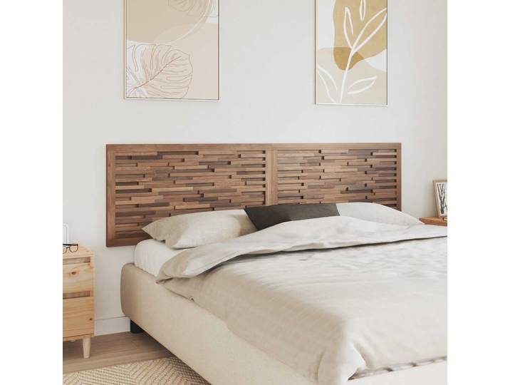 vidaXL Bettkopfteil Natur Massivholz Teak