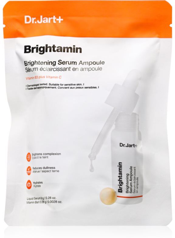 Dr. Jart+ Brightamin Brightening Serum Ampoule Aktives Serum zur Hautaufhellung und -glättung mit Vitamin C 8.08 g