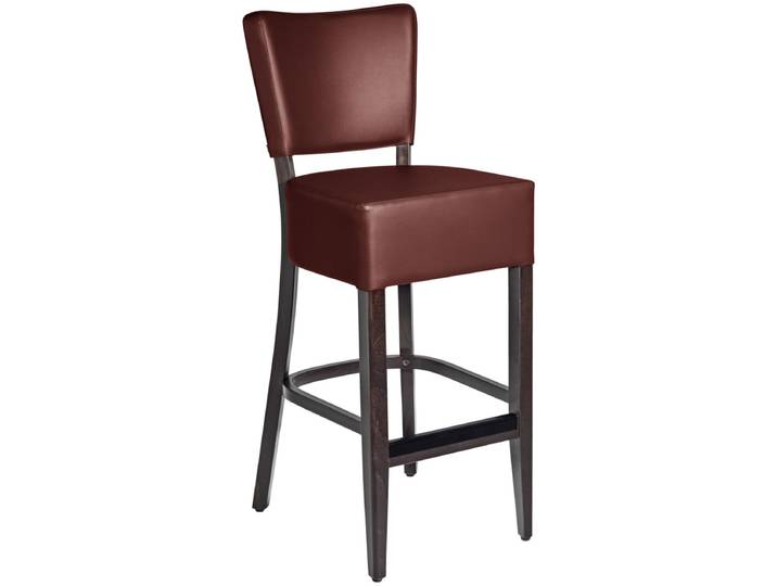 PULSIVA Barstuhl Prestige 45x56x110 cm (BxTxH); Sitz braun, Gestell nussbaum