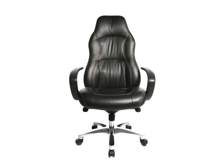Chefsessel Topstar RS 1 mit Fixarmlehnen, Schwarz/Verchromt, Neu, Ergonomischer Stuhl - ideal für flexibles Arbeiten