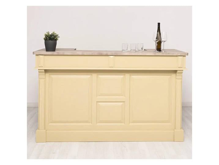 Bartresen in Antik-grünbeige- Theke im Shabby-Chick-Look