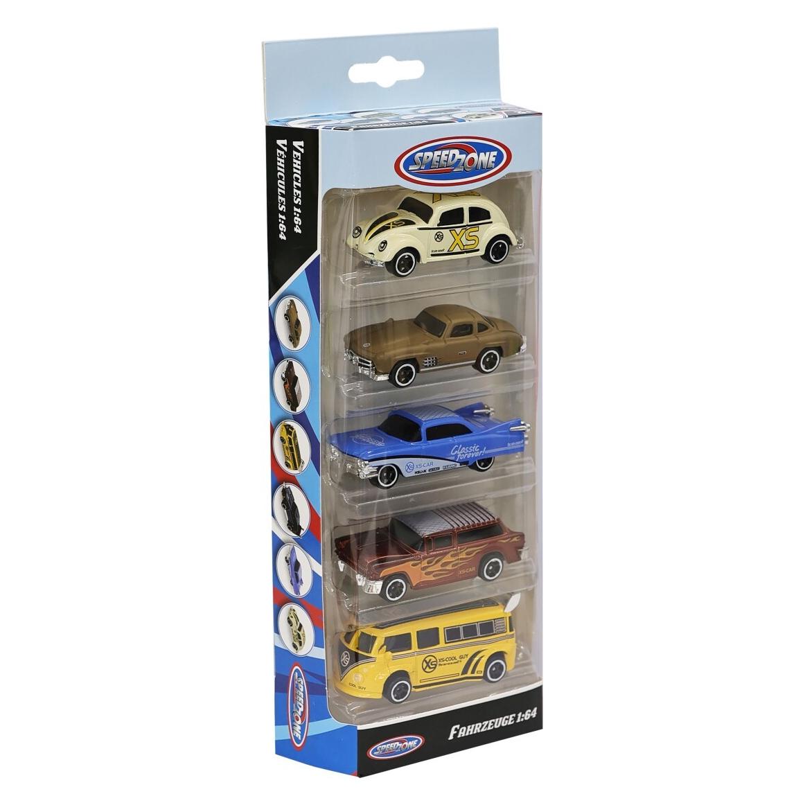 Speedzone D/C Fahrzeuge 5 Stück, 1:64, Freilauf (0030483375)