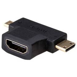 Akyga AK-AD-23 HDMI Adapter [1x HDMI-Stecker - 1x Mini-HDMI-Stecker, Micro HDMI™] Schwarz vergoldete Steckkontakte