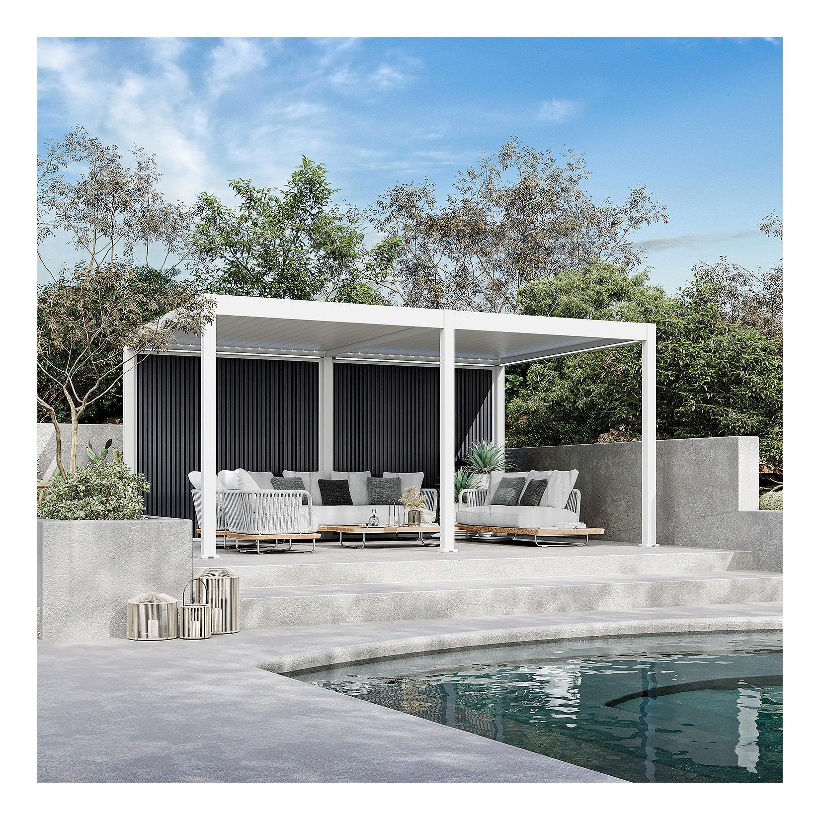 Weide Sichtschutzwand Anthrazit – Pergola Seitenwand Aus Wpc Lamellen & Windschutzweiß 2.65 M