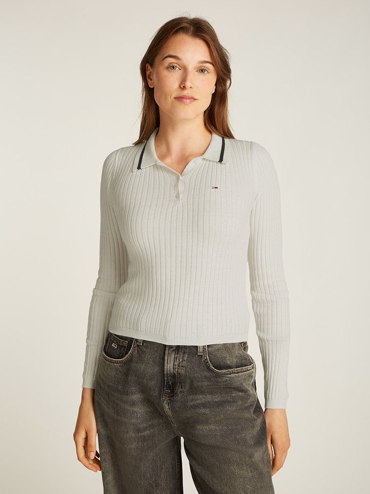 TOMMY JEANS Pullover in Creme - L