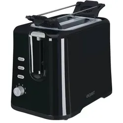 HP Autozubehör 2-Schlitz Toaster TA 3102 swi 870 W schwarz-Inox,2 Toastscheiben 985 g Funktionstasten beleuchtet, Toaster, Schwarz